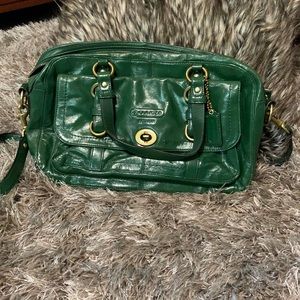 Green Leather Coach